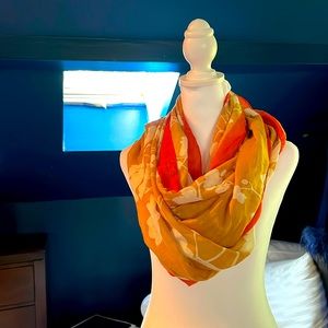 Tan and Orange Infiniti scarf